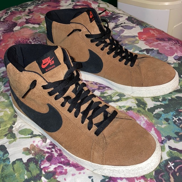 nike sb blazer mid light british tan